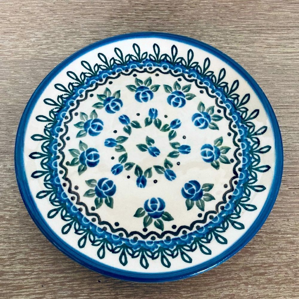 Boleslawiec Polish Pottery Blue Floral Ceramic Plate Tray